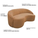 Ver imagem 3 de Sofá Curvo Montserrat 230cm 04 Lugares Bouclé Terracota - Nexta Casa
