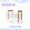 Ver imagem 6 de Quarto de Bebê com Berço Mini Cama, Cômoda 1 Porta 4 Gavetas e Roupeiro 4 Portas 3 Gavetas 100% MDF