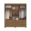 Ver imagem 2 de Guarda-roupa Casal 3 Portas de Correr 9 Gavetas 194,40cm Morretes Santos Andirá