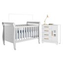 Ver imagem 1 de Quarto de Bebê com Berço Mini Cama 100% MDF Slim e Cômoda 4 Gavetas 1 Porta Fly 100% MDF Branco