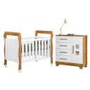 Ver imagem 1 de Quarto de Bebê com Berço Mini Cama 3 em 1 Soninho e Cômoda 4 Gavetas 1 Porta Fly 100% Mdf