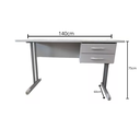 Ver imagem 3 de Escrivaninha Home Office Cristal com 2 Gavetas