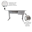 Ver imagem 5 de Escrivaninha Home Office Cristal com 2 Gavetas