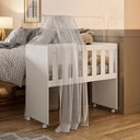 Ver imagem 2 de Quarto de Bebê com Mini Berço com Colchão 5 em 1 Ariel e Cômoda 4 Gavetas 1 Porta Fly 100% Mdf