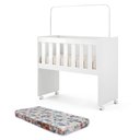 Ver imagem 2 de Quarto de Bebê com Mini Berço com Colchão 5 em 1 Ariel e Cômoda 4 Gavetas 1 Porta Fly 100% MDF Branc