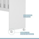 Ver mais imagens de Quarto de Bebê com Mini Berço com Colchão 5 em 1 Ariel e Cômoda 4 Gavetas 1 Porta Fly 100% Mdf