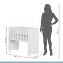 Ver imagem 4 de Quarto de Bebê com Mini Berço com Colchão 5 em 1 Ariel e Cômoda 4 Gavetas 1 Porta Fly 100% Mdf