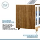 Ver imagem 4 de Quarto de Bebê com Berço Mini Cama 100% MDF com Colchão Life e Cômoda 4 Gavetas 1 Porta Fly 100% MDF Branco/Madeirado Ypê
