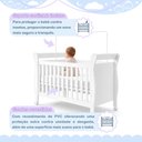 Ver imagem 7 de Quarto de Bebê Berço Mini Cama com Colchão, Cômoda 1 Porta 4 Gavetas e Roupeiro 4 Portas 3 Gavetas B