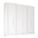 Ver imagem 3 de Guarda-Roupa Casal 6 Portas com Pés 234cm 100% MDF Boston Espresso Móveis Branco