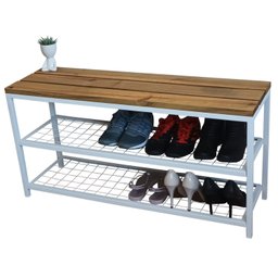 Sapateira Banco Strassis Design Sd-5001-1metro Branca - 2
