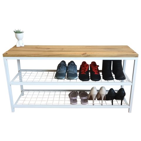 Sapateira Banco Strassis Design Sd-5001-1metro Branca