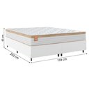 Ver imagem 3 de Cama Box Colchão Casal King Molas Ensacadas Real 193x203x65cm Branco / Bege Linho Inducol