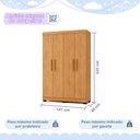 Ver imagem 6 de Quarto de Bebê Berço Mini Cama com Colchão, Cômoda 1 Porta 4 Gavetas e Roupeiro 4 Portas 3 Gavetas B