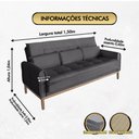 Ver imagem 5 de Sofá Cama Rivieira 1.50m - Chumbo