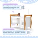 Ver mais imagens de Quarto de Bebê Berço Mini Cama com Colchão, Cômoda 1 Porta 4 Gavetas e Roupeiro 4 Portas 2 Gavetas B