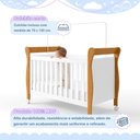Ver imagem 7 de Quarto de Bebê Berço Mini Cama com Colchão, Cômoda 1 Porta 4 Gavetas e Roupeiro 4 Portas 2 Gavetas B