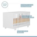 Ver imagem 3 de Quarto de Bebê com Berço Mini Cama 100% MDF com Colchão Life e Cômoda 4 Gavetas 1 Porta Fly 100% MDF Branco