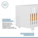 Ver imagem 4 de Quarto de Bebê com Berço Mini Cama 100% MDF Life e Cômoda 4 Gavetas 1 Porta Fly 100% MDF Branco