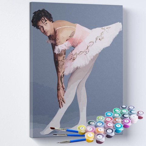 Kit Pintura Terapêutica - Harry Styles/roupa de Bailarina