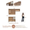Ver imagem 4 de Cozinha Compacta Modulada 5 Peças com Tampo 120cm e Nicho Decorativo Isabelle Bege/Freijó/Arenas