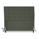 Ver imagem 1 de Cabeceira Estofada Rubi 195 cm Para Cama Box Quarto King Size MV Estofados Suede Cinza