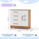 Ver imagem 5 de Quarto de Bebê com Berço Mini Cama 100% MDF com Colchão Slim e Cômoda 4 Gavetas 1 Porta Fly 100% MDF