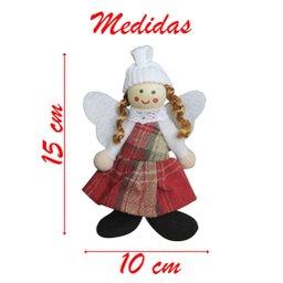 Kit 3 Enfeite Natalino Pendente Para Árvore De Natal Anjo 15cm - 4