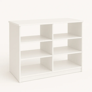 Balcao Loja Central Expositor Nicho para Roupa Produtos 90cm:branco