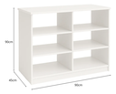Ver imagem 5 de Balcao Loja Central Expositor Nicho para Roupa Produtos 90cm:branco
