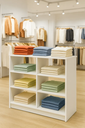 Ver imagem 3 de Balcao Loja Central Expositor Nicho para Roupa Produtos 90cm:branco