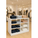 Ver imagem 1 de Balcao Loja Central Expositor Nicho para Roupa Produtos 90cm:branco