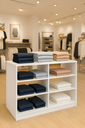 Ver imagem 1 de Balcao Loja Central Expositor Nicho para Roupa Produtos 90cm:branco
