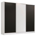 Ver imagem 3 de Guarda Roupa Casal 100% Mdf Madesa Zurique 3 Portas de Correr - Branco/preto/branco