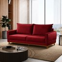 Ver imagem 1 de Sofá Lisboa Fixo 220m - Vermelho