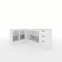 Ver imagem 4 de Cozinha Compacta 4 Peças com Balcão Pia / Canto Reto e Porta Toalhas sem Tampo 100% MDF Emily