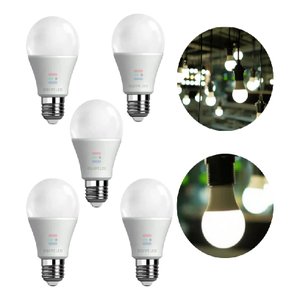 Kit 5 Lâmpadas Bulbo Led 12w Bivolt E27 Branco Frio e Quente