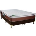 Ver imagem 1 de Cama Box Queen: Colchão Molas Ensacadas Luckspuma MasterPocket Caribe + Base CRC Suede Marrom(158x19
