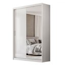 Ver imagem 3 de Guarda-roupa Solteiro Riva 2 Portas 4 Gavetas com Espelho Branco/amêndola - Demóbile
