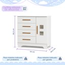 Ver imagem 4 de Quarto de Bebê com Berço Mini Cama 3 em 1 Soninho 100% MDF e Cômoda 4 Gavetas 1 Porta Fly 100% MDF B