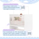 Ver mais imagens de Quarto de Bebê com Berço com Suporte 100% MDF Life e Cômoda 4 Gavetas 1 Porta Fly 100% MDF Branco