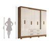Guarda Roupa Casal San Lorenzo 8 Portas 4 Gavetas Moval - 13