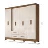Guarda Roupa Casal San Lorenzo 8 Portas 4 Gavetas Moval - 12