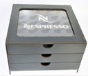 Ver imagem 2 de Suporte de Capsula Café Nespresso Preto Acrilico 75 Capsula Gaveta Make Laser Tampa Acrílico