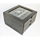 Ver imagem 1 de Suporte de Capsula Café Nespresso Preto Acrilico 75 Capsula Gaveta Make Laser Tampa Acrílico
