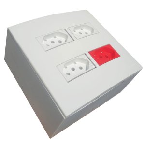 Caixa 4x4 Versatil Sobrepor Branco