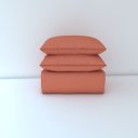 Ver imagem 1 de Cobre Leito Full 3 Peças Malha Lisa 100% Algodão Coralina