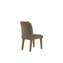 Ver imagem 5 de Conjunto Mesa de Jantar 180cm 6 Cadeiras Inovare MDF Marrom Grafite / Off White / Imbuia Ripado
