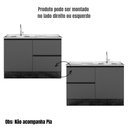 Ver imagem 2 de Balcão para Pia Etna 120 Cm 1 Porta Grafite Poliman