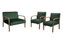 Ver imagem 2 de Conjunto Decorativo Anita Namoradeira + Poltronas Sala, Recepção Verde 270